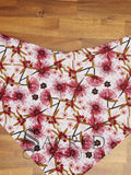 Beautiful red Hakea and other pink flowers and berries adorn this simple tie-on dog bandana. Perfect for female dogs.
