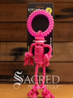 The gift pack is shown opened with the full selection of products on show. All pink or pink based items for female puppies.