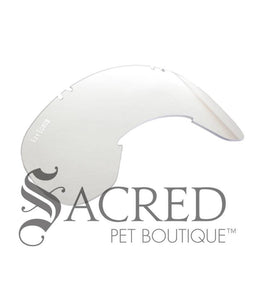 A single smoke tinted V1 Rex Specs replacement lens with the logo visible on the upper part of the lens. On a white background with a grey Sacred Pet Boutique watermark.