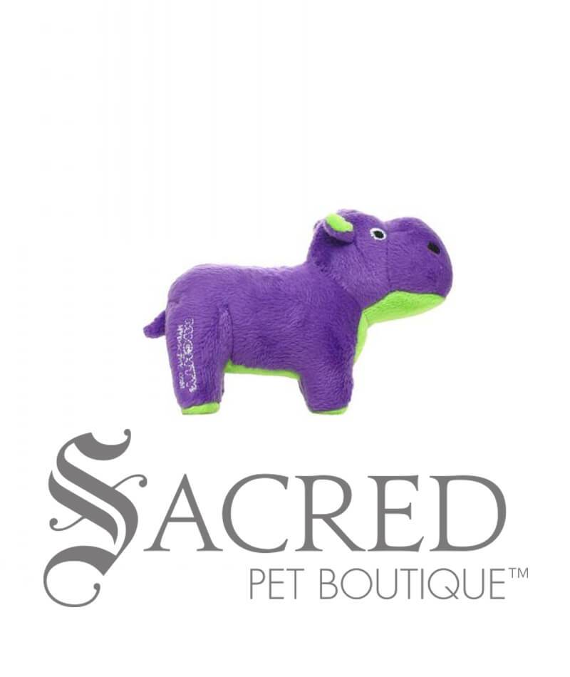 purple hippo dog toy
